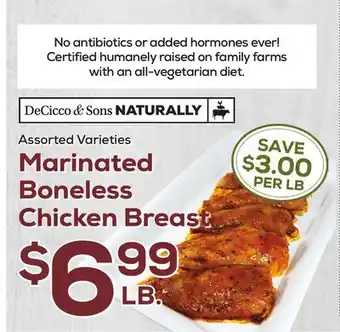DeCicco & Sons Marinated Boneless Chicken Breast offer