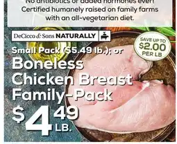 DeCicco & Sons Boneless Chicken Breast Family-Pack offer