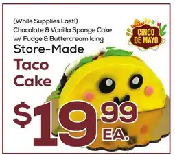 DeCicco & Sons Vanilla Sponge Cake Taco Cake offer