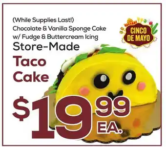 DeCicco & Sons Vanilla Sponge Cake Taco Cake offer