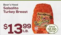 DeCicco & Sons Boar's Head Salsalito Turkey Breast offer