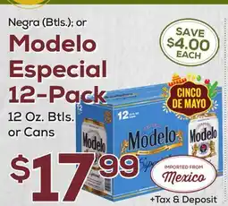 DeCicco & Sons Modelo Especial 12-Pack offer