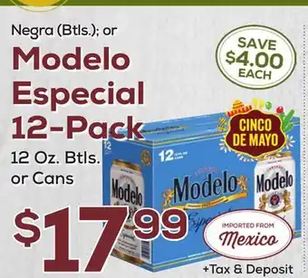 DeCicco & Sons Modelo Especial 12-Pack offer