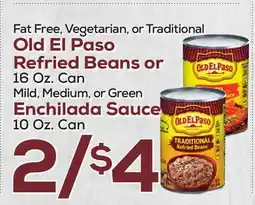 DeCicco & Sons OLD EL PASO REFRIED BEANS OR 16 oz. can Mild, Medium or green Enchilada Sauce offer