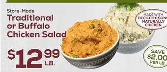 DeCicco & Sons Traditional or Buffalo Chicken Salad offer
