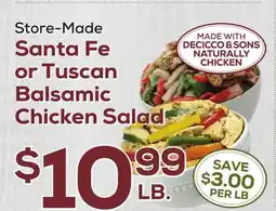 DeCicco & Sons Santa Fe or Tuscan Balsamic Chicken Salad offer