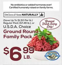 DeCicco & Sons Ground Round Family Pack offer