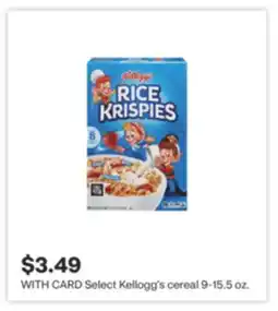 CVS Select Kellogg's cereal 9-15.5 oz offer
