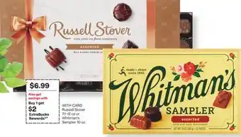 CVS Russell Stover 7.1-12 oz or Whitman's Sampler 10 oz offer