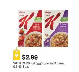 CVS Kellogg's Special K cereal 9.6-13.3 oz offer