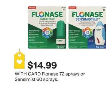 CVS Flonase 72 sprays or Sensimist 60 sprays offer