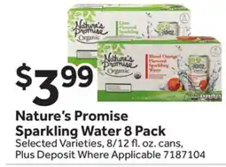 Stop&Shop Nature's Promise Sparkling Water 8 Pack offer