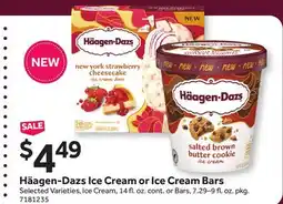 Stop&Shop Häagen-Dazs Ice Cream or Ice Cream Bars offer