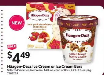 Stop&Shop Häagen-Dazs Ice Cream or Ice Cream Bars offer