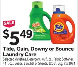 Stop&Shop Tide, Gain, Downy or Bounce Laundry Care offer