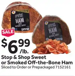 Stop&Shop Stop & Shop Sweet or Smoked Off-the-Bone Ham offer