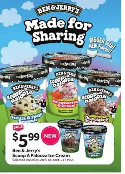 Stop&Shop Ben & Jerry's Scoop A Palooza Ice Cream offer