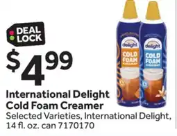 Stop&Shop International Delight Cold Foam Creamer offer