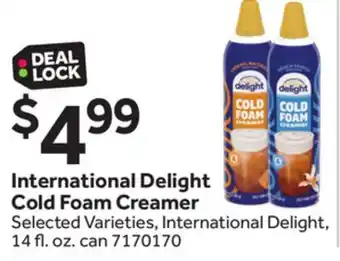 Stop&Shop International Delight Cold Foam Creamer offer
