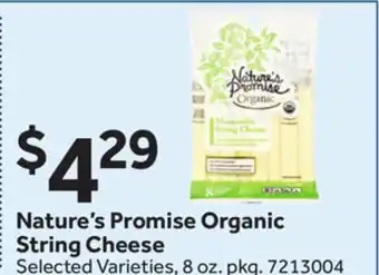 Stop&Shop Nature's Promise Organic String Cheese offer