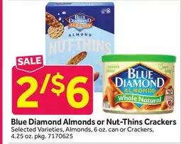 Stop&Shop Blue Diamond Almonds or Nut-Thins Crackers offer
