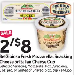 Stop&Shop BelGioioso Fresh Mozzarella, Snacking Cheese or Italian Cheese Cup offer