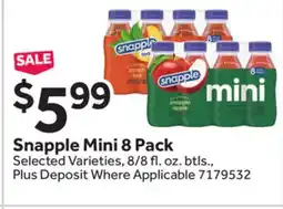 Stop&Shop Snapple Mini 8 Pack offer