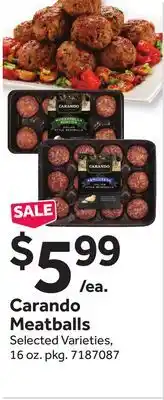 Stop&Shop Carando Meatballs offer