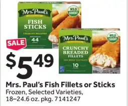 Stop&Shop Mrs. Paul's Fish Fillets or Sticks offer