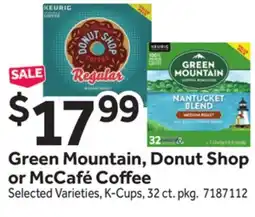 Stop&Shop Green Mountain, Donut Shop or McCafé Coffee offer