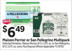 Stop&Shop Maison Perrier or San Pellegrino Multipack offer