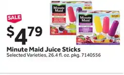 Stop&Shop Minute Maid Juice Sticks offer