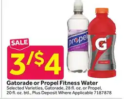 Stop&Shop Gatorade or Propel Fitness Water offer