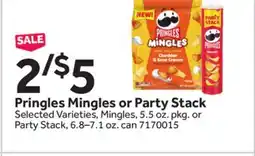 Stop&Shop Pringles Mingles or Party Stack offer