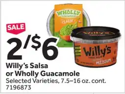 Stop&Shop Willy's Salsa or Wholly Guacamole offer