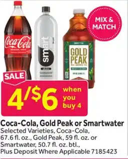 Stop&Shop Coca-Cola, Gold Peak or Smartwater offer