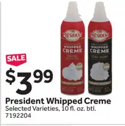 Stop&Shop President Whipped Creme offer