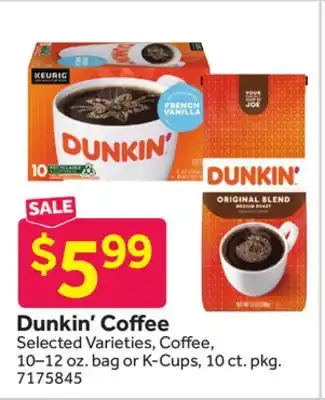 Stop&Shop Dunkin' Coffee offer