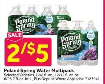Stop&Shop Poland Spring Water Multipack offer