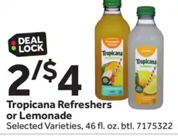 Stop&Shop Tropicana Refreshers or Lemonade offer
