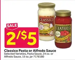 Stop&Shop Classico Pasta or Alfredo Sauce offer