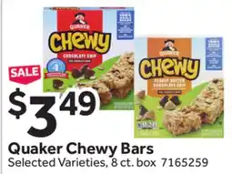 Stop&Shop Quaker Chewy Bars offer