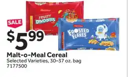 Stop&Shop Malt-o-Meal Cereal offer
