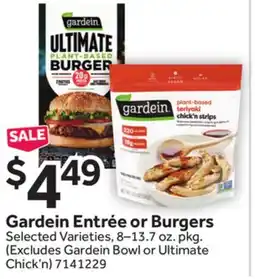 Stop&Shop Gardein Entrée or Burgers offer
