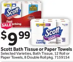 Stop&Shop Scott Bath Tissue or Paper Towels offer