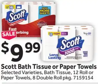 Stop&Shop Scott Bath Tissue or Paper Towels offer