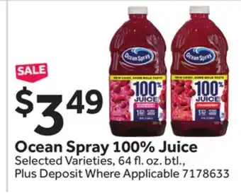 Stop&Shop Ocean Spray 100% Juice offer