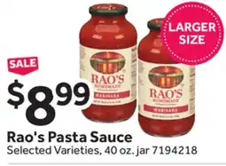 Stop&Shop Rao's Pasta Sauce offer
