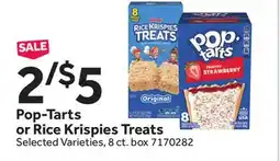 Stop&Shop Pop-Tarts or Rice Krispies Treats offer