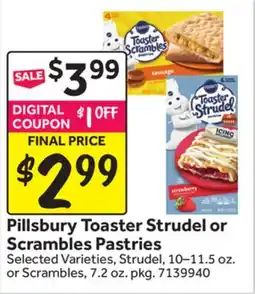 Stop&Shop Pillsbury Toaster Strudel or Scrambles Pastries offer